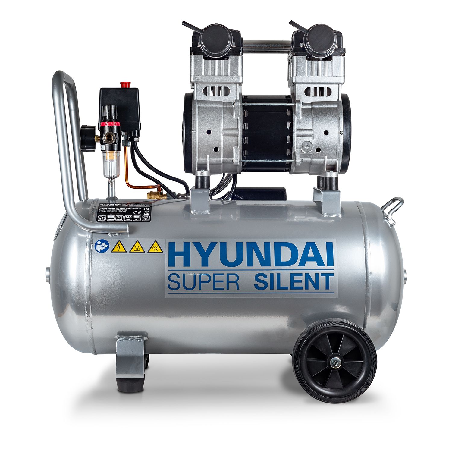 Hyundai stille compressor 50L 8 bar